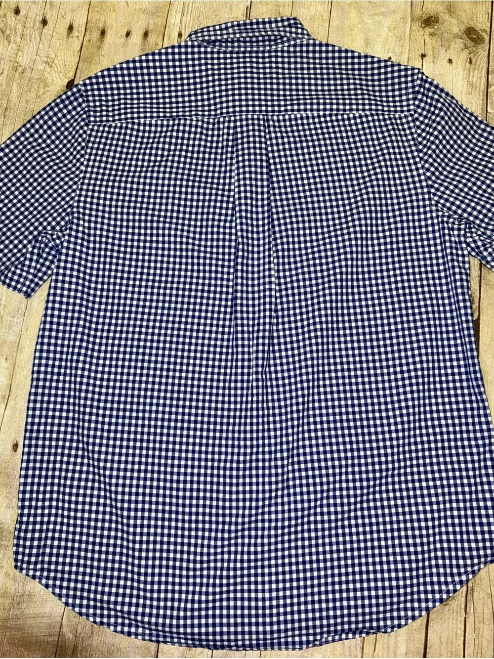 Ralph Lauren Blue & White Gingham Button-Down Shirt